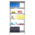 Estante de Aço 30cm c/ 6 Prateleiras Reguláveis - Cinza Linha Reforçada - 2,00x0,92x0,30 - Imagem 2