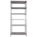 Estante de Aço 40cm c/ 6 Prateleiras Reguláveis - Cinza Linha Reforçada - 2,00x0,92x0,40 - Imagem 2