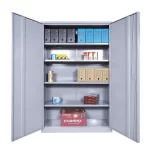 Armário de Aço 2 Portas PA 120 para Escritório - Com 4 Prateleiras - 1,98x1,20x0,40 - Imagem 2