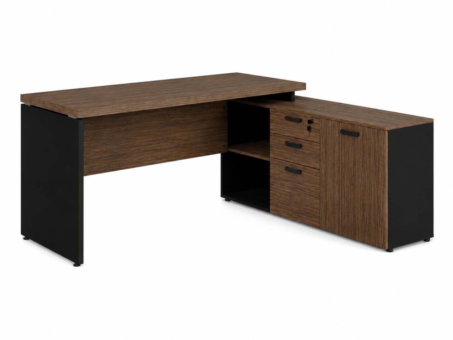 MESA COM CREDENZA M40 MESA DIRETOR DINÂMICA COM ARMÁRIO LATERAL M40 - Imagem 1
